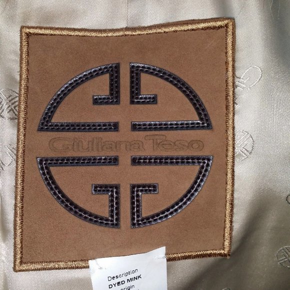 LUXURIOUS SHEARED MINK FUR COAT/JACKET BY GIULIANA TESO WITH RACCOON TRIM - Picture 5 of 11